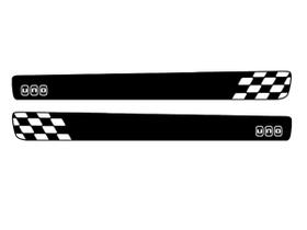 Faixa Lateral Duas Pecas Preta Detalhes Em 11cm 120cm Fiat Uno 2010 Diante 126942