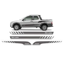 Faixa Lateral Fiat Strada St1 Adesivos Fita Colante Homologa