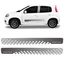 Faixa Lateral Fiat Uno Sporting 2013/ Adesivo Grafite