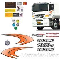 Faixa Lateral MB 1938 S Laranja + Adesivo Testeira + Emblema