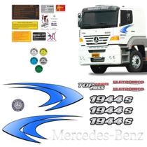 Faixa Lateral MB 1944 S Azul + Adesivo Testeira + Emblemas