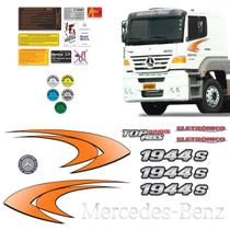 Faixa Lateral MB 1944 S Laranja + Adesivo Testeira + Emblema