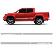 Faixa Lateral P/ Amarok Dark Label 2015/2016 Cinza Genérico