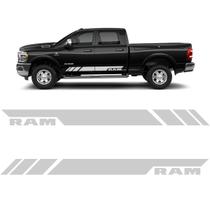 Faixa Lateral P/ Dodge Ram Cinza Brilhante Genérico Faixa Lateral P/ Dodge Ram Cinza Brilhante Genérico
