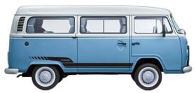 Faixa Lateral Para Kombi Vw Perua Adesivo Kb3 E Kb4 Preto