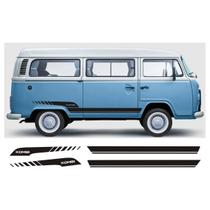 Faixa Lateral Para Kombi Vw Perua Adesivo Kb3 E Kb4 Preto