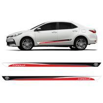 Faixa Lateral Toyota Corolla 2009/2022 Adesivo Vermelho