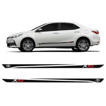 Faixa Lateral Toyota Corolla Xrs 2009/2022 Adesivo Preto