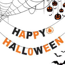 Faixa Letreiro Varal Painel Happy Halloween Dia das Bruxas Faixa Letreiro Varal Painel Happy Halloween Dia das Bruxas