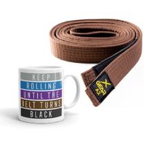 Faixa Marrom Jiu jitsu Xgear + Caneca Porcelana Bjj007