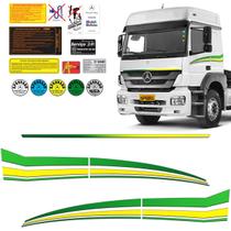Faixa Mb Axor 1933 2019 Adesivo Lateral E Capô Verde Amarelo
