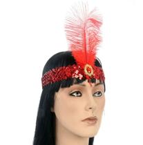 Faixa Melindrosa c/ Pena - Vermelho