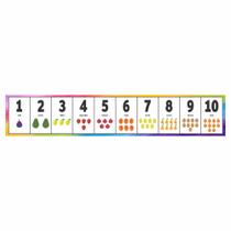 Faixa Números e Quantidades de 0 a 10 Pedagógico 180x30cm Faixa Números e Quantidades de 0 a 10 Pedagógico 180x30cm