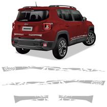 Faixa P/ Jeep Renegade Turbo Lateral/traseiro Cinza Genérico