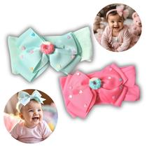 Faixa para Bebê Meia de Seda Faixa Larga Tiara Headband Turbante para Cabelo Bebê menina recém nascido com laço maternidade