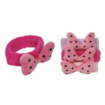 Faixa para Cabelo Pelúcia Laço Maquiagem Limpeza Skincare Faixa para Cabelo Pelúcia Laço Maquiagem Limpeza Skincare