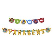 Faixa Parabéns Festa PJ Masks 2 - 01 Unidade Regina