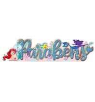 Faixa Parabéns Sereia Ariel Disney em EVA 3D Decoração Aniversário Faixa Parabéns Sereia Ariel Disney em EVA 3D Decoração Aniversário