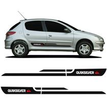 Faixa Peugeot 206 207 Quiksilver Adesivo Preto Lateral Sport