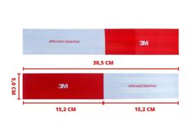 Faixa Refletiva Lateral 2 Unidades 3m 30cm Ônibus Caminhão carretinha 1 par