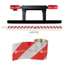 Faixa refletiva parachoque caminhão carreta van 2.40mx10cm sherman