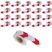 Faixa Refletiva Sinalizaçao Kit 21 Uni Segurança 25 Metros Vermelho e Branco Flexivel Caminhao Estrada Obra Faixa Refletiva Sinalizaçao Kit 21 Uni Segurança 25 Metros Vermelho e Branco Flexivel Caminhao Estrada Obra