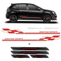Faixa Sandero Racing Spirit Renault Sport + Soleira Protetor Faixa Sandero Racing Spirit Renault Sport + Soleira Protetor