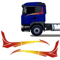 Faixa Scania 124 2008 Adesivo Vermelho Lateral Decorativo