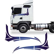 Faixa Scania 2008 Adesivo Azul Lateral Caminhão Decorativo Faixa Scania 2008 Adesivo Azul Lateral Caminhão Decorativo