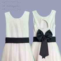 Faixa Solta Prega Preto Com Laço Atrás