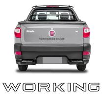 Faixa Tampa Traseira Fiat Strada Working Adesivo Preto