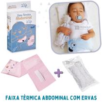 Faixa Térmica Abdominal c/ Ervas Bebês Alivia Cólica Gases - Zip