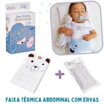 Faixa Térmica Abdominal c/ Ervas Bebês Alivia Cólica Gases - Zip