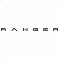 Faixa Traseira Compatível Com Ranger 2013/2019 Preto e Cinza