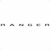 Faixa Traseira Compatível Com Ranger 2013/2019 Preto e Cinza