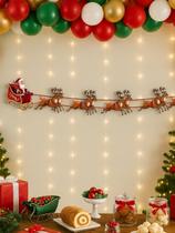 Faixa Trenó Natal 160x18cm Festa Decoração Enfeite Adereço Faixa Trenó Natal 160x18cm Festa Decoração Enfeite Adereço