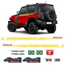 Faixa Troller Bold 2017 T4 3.2 4x4 Adesivos Amarelo Completo