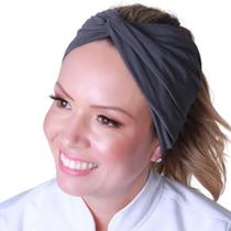 Faixa Turbante Cinza Chumbo - Loreca