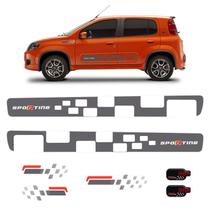 Faixa Uno Sporting Adesivo Lateral/Traseiro Grafite Completo Faixa Uno Sporting Adesivo Lateral/Traseiro Grafite Completo