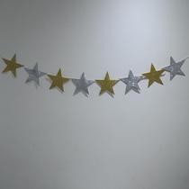 Faixa Varal Aniversário Estrelas glitter EVA 1,60 x 20 cm Vivarte - Inspire sua Festa Loja