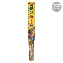 Faixa Vertical Decoração Junina Amarela Com Fita Metalizada Faixa Vertical Decoração Junina Amarela Com Fita Metalizada