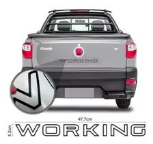 Faixa Working Para Fiat Strada 13/16 Adesivo Tampa Traseira