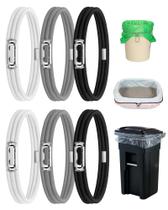 Faixas Ajustáveis para Lixeiras Rosaver - Compatível com 30 a 125 Litros Faixas Ajustáveis para Lixeiras Rosaver - Compatível com 30 a 125 Litros