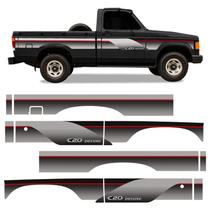 Faixas C20 Deluxe 1995 1996 Adesivo Vermelho Cabine Simples
