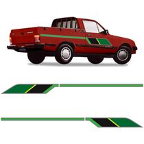Faixas Chevy 500 1991 Adesivo Verde Lateral Modelo Original