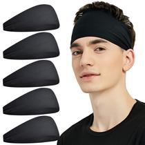 Faixas de Cabeça Esportivas Pilamor 5 Unidades Absorventes Pretas Faixas de Cabeça Esportivas Pilamor 5 Unidades Absorventes Pretas