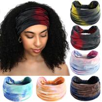 Faixas de cabelo antiderrapantes Olbye Wide Knotted, pacote com 6 Faixas de cabelo antiderrapantes Olbye Wide Knotted, pacote com 6
