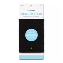 Faixas de cabelo de baixo perfil GIMME Beauty Laços elásticos suaves e antiaderentes para mechas finas e grossas Suportes de rabo de cavalo antiderrapantes e sem costura Acessórios de cabelo modernos pretas, pacote com 20