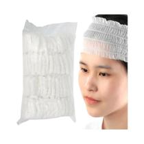 Faixas De Cabelo Descartáveis Macias E Elásticas, 100 Peças, Não Tecidas E Respiráveis Para Spa,