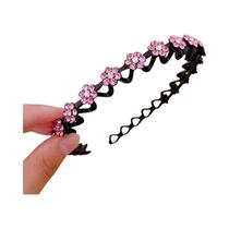Faixas De Cabelo Elásticas Com Pérolas E Strass Para Meninas, Acessórios De Cabelo Antiderrapantes
